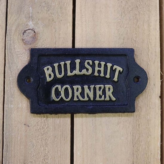 Picture of Bullshit Corner-skylt 